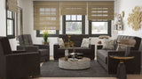 PrimeNest ZenAero Collection Upholstered Convertible Loveseat with Storage, Brown Microfiber B030P281763