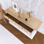 ZUN 48 inch Long Console Table with 2 Drawers and 1 Bottom Shelf for Entryway Hallway Easy Assembly W716P197959