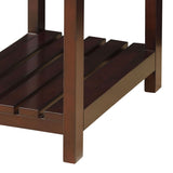 Espresso Side Table with USB Power Dock B062P186478