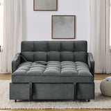 Loveseats Sofa Bed with Pull-out Bed,Adjsutable Back and Two Arm Pocket,TypeC and USB Charging with W1413124441