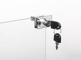 One Door Glass Cabinet Glass Display Cabinet with 3 Shelves, Black 97366684