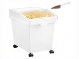 3-Pack 25L Large Rice Storage Container, Airtight Dog Food Dispenser Bin with Wheels & 3 Scoops, 15843585