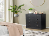 Modern Simple 5-Drawer Dresser Black 95957598