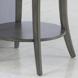 Perth Contemporary Oval Shelf End Table, Gray T2574P164759