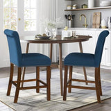 ZUN Upholstered Counter Stool with Nailhead Trim Set of 2 B035P265990