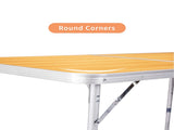 6ft Rectangle 3Fold Top Outdoor Folding Table, Aluminum Frame, 50kg Load 57212953