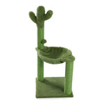 ZUN Cat Tree Scratcher Cactus With Cat Scratching Post Hammock Interactive Ball Green 29427516