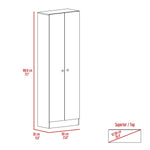 ZUN Virginia Double Door Storage Cabinet, Five Shelves B128P148835