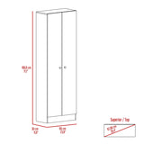 ZUN Virginia Double Door Storage Cabinet, Five Shelves B128P148835