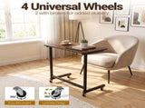 Mobile Side Table Rolling Laptop Desk Cart With Tablet Slot and Wheels, Rolling Desk for Living Room 55956853