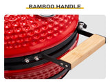 13-inch Portable Ceramic Charcoal Grill with Grill Stand, Stainless Steel Cooking Grate, Heat 29244848