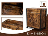 Trash Can Cabinet with 1 Drawer and 1 Door, Made of MDF with a Melamine Finish 22.4*13.8*35.4in 94300581