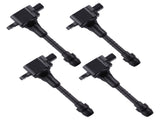Ignition Coil Assembly Set fit for Nissan Almera/Sentra 1.8L 01-06 22448-6N010 Black 19184240