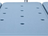 Medical Bathroom Safety Shower Tub Aluminium Alloy Bath Chair Transfer Bench with Back & Handle Blue 85785756