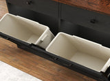 Farmhouse Black Double Tilt Out Trash for 20 Gallon Trash Cans, Free Standing Recycling 29423992