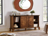 47.6" Sideboard Buffet Cabinet with Storage, Farmhouse Fluted Sideboard with 2 Sliding Doors & Solid W1801P457808