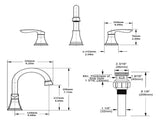 2-Handle 8 inch Widespread Bathroom Sink Faucet Matte Black Lavatory Faucet 3 Hole 360&deg Swivel 07167218