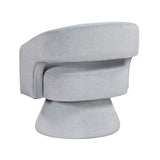 ZUN Modern Luxury Swivel Accent Chair 1pc Gray Velvet Upholstery Solid Wood Stylish Home Furniture B011P283813