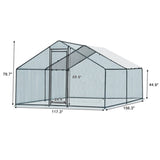 13 x 10 ft Large Metal Chicken Coop, Walk-in Poultry Cage Chicken Hen Run House with Waterproof 43287944