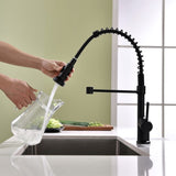 Commercial Black Kitchen with Pull Down Sprayer, Single Handle Single Lever Kitchen Sink W1932P172279