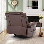 ZUN Breathable Leather Massage Recliner Chair Manual Living Room Reclining Sofa W1403P156677