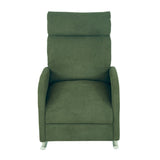 Chenille Upholstered Rocking Chair with Metal Legs and Side Storage Pocket Modern Comfort & 42228011