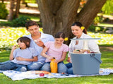 Outdoor Cooler Table, 4 Gallon Portable Cooler Side Table with Handle, Bottle Opener and Lift Top 64692168