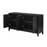 U_STYLE Sleek Storage Cabinet Sideboard Buffet with Vertical Line Design,Suitable for Study,Entrance N711P205933B