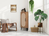 Corner cabinet ,Rattan door,Freestanding Corner Tables For Small Spaces, Corner Shelf Stand For W688P160406