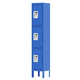 66"H Metal Lockers for Employees with 3 Door Storage Locker for Employees Gym School Home Office 82793070