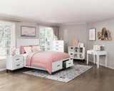 White Finish 6-Shelf Bookcase Wooden Furniture 1pc B011P255288