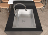 Stainless Steel Kitchen Sink, 32x19 Single Bowl, Overmount Handmade Sink in Brushed Nickel, with 76262968