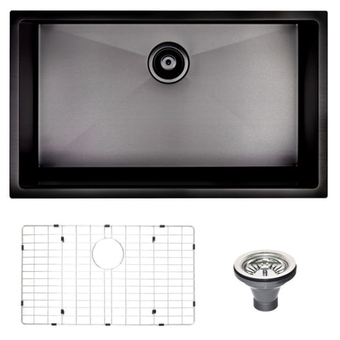 ZUN 30" L X 18" W Undermount Kitchen Sink With Sink Grid W122543664