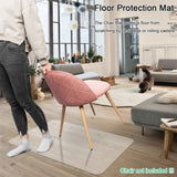 PVC Dull Polish Chair Mat Protection Floor Mat 90x120x0.2cm Rectangular 73468178