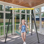 ZUN Porch Swing Frame, Heavy Duty A-Frame Swing Set, Swing Stand Frame for Yoga Hammock Saucer Baby 72900844