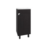 Bethel Wide One-Door Cabinet, Free Standing Vanity With Resin Sink And Two Shelves, Bathroom B200P335377