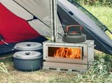 Hot Tent Stove Wood Burning with Chimney Pipe, Portable Folding Tent Wood Stoves include View Glass 59032493
