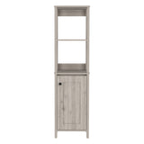 ZUN Arctic Linen Cabinet, With Four Shelves, Single Door Cabinet B128P148857