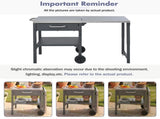 Outdoor Kitchen Cart Foldable Outdoor Prep Station Portable BBQ Cart Grill Cart with Foldable Top N719P407403E