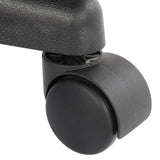 ZUN Round Stool Plastic Arch Feet Rotation Bar Stool Black 01948759