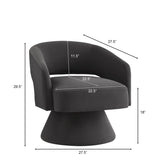 Modern Swivel Barrel Chair, Upholstered Velvet Round Accent Chairs,360 Degree Comfy Swivel Chair W2186P178773