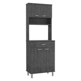 ZUN Bay Area Pantry, Two Door Cabinets, One Drawer, Four Adjustable Metal Legs B128P148869