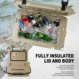 25Qt New Khaki Colored Insulated Box T2602P171046