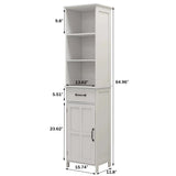 ZUN Floor Standing Cabinet with 1 Door and 1 Drawer - White 31354040