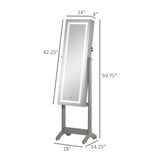 Floor standing jewelry cabinet with LED lights 68796914