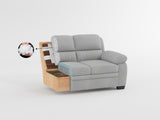 Plush Seating Chair 1pc Blue Textured Fabric Channel Tufting Solid Wood Frame Modern Living Room B011P214022