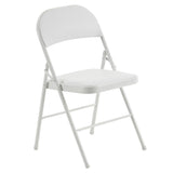 4pcs Elegant Foldable Iron & PVC Chairs for Convention & Exhibition White 68564709