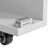 White MDF Folding Nail Desk with 2 Drawers, Cabinet Door & Storage Shelf 24303775