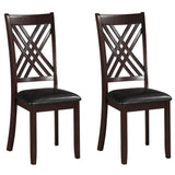 Black and Espresso Cross Back Side Chairs B062P186534