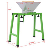 7L Manual Juicer Grinder with stand,Portable Fruit crusher with wheel Stainless Steel fruit Scratter 07289748